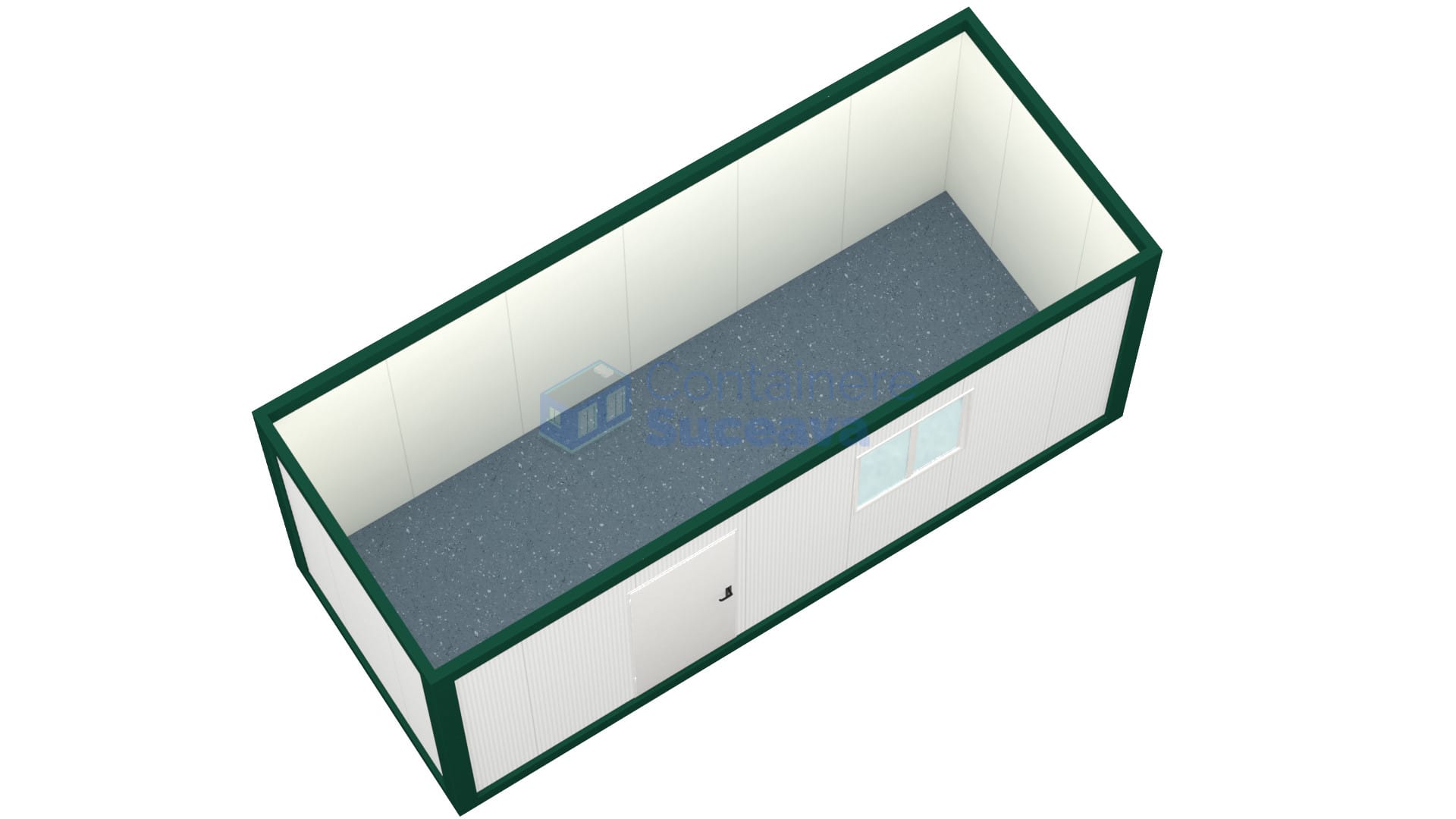container birou suceava 6metri 1geam verde2