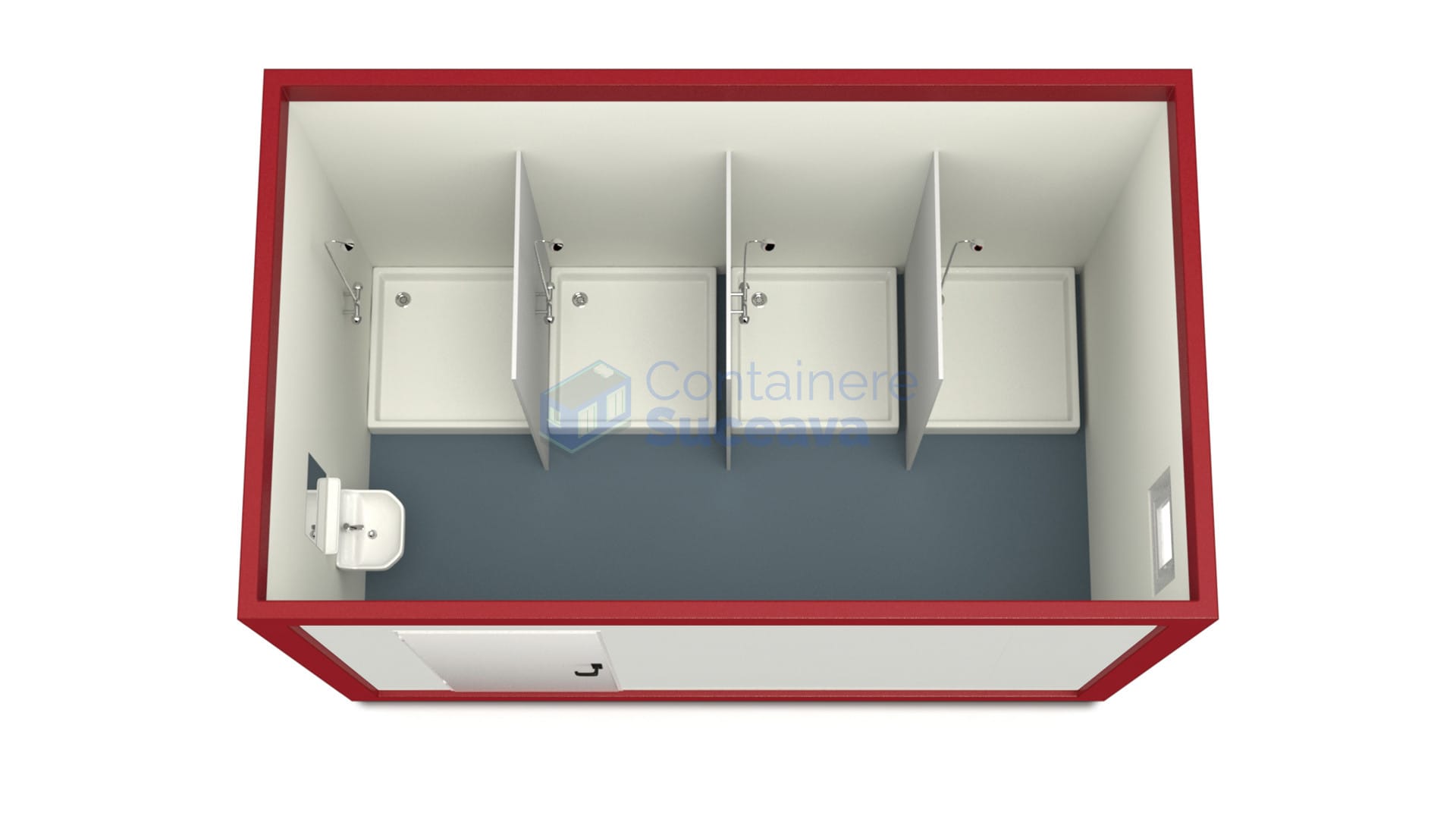 container sanitar suceava 4metri 4dusuri rosu